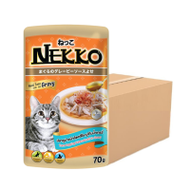 [official Store] Nekko Gravy ปลาทูน่าหน้าคัตสึโอะบูชิในน้ำเกรวี่ 70g x 12 ซอง