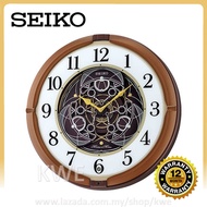 100% ORIGINAL SEIKO Melodies in Motion Brown Wall Clock QXM380 (QXM380B) [Jam Dinding]