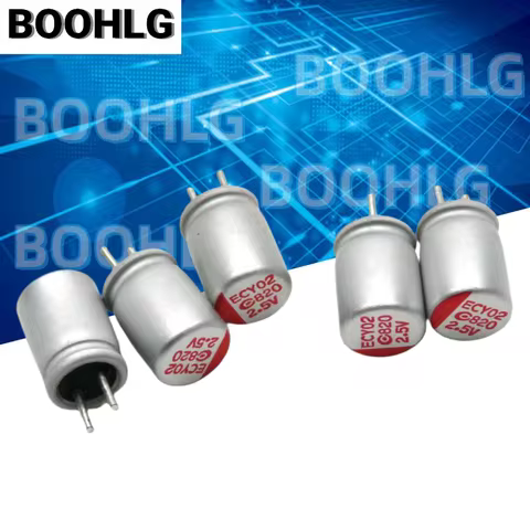 10pcs 2.5V820UF Solid Capacitor 6*8 2.5V 820uF Solid-State Capacitors NEW Leite
