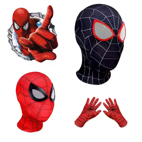 New Gwen Stacy Adult Mask, Superhero, Cosplay, Miles Morales, Spiderman, Halloween Costume Props Hea