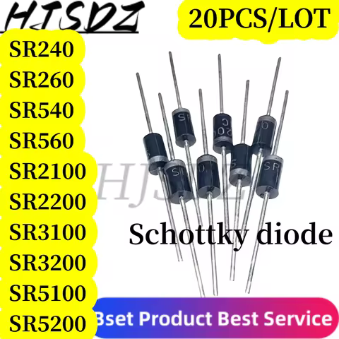 20PCS/LOT SR3100 SB3100 MBR3100 SR5100 SR5200 SR2100 SR2200 SR3200 SR560 SB560 SR240 SR260 SR540 DO-