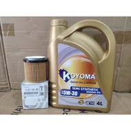 BMW E89 528i 2.0L 11427634292 11427634291  HU8002X OIL FILTER + KOYOMA 5W30 SEMI  SYNTHETIC ENGINE O