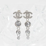 CHANEL 23S 閃石吊墜耳針耳環
