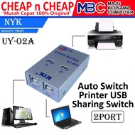 NYK Auto Switch Printer 2 Port - USB Sharing Switch Printer 1-2 Port UY-02A