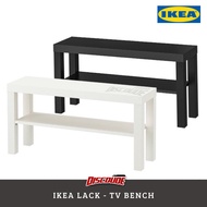 TV Bench Table - Black, White Meja TV