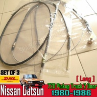 FOR NISSAN DATSUN PICKUP 720 UTE 80-89 LONG WHEEL BASE NEW HAND BRAKE CABLES SET