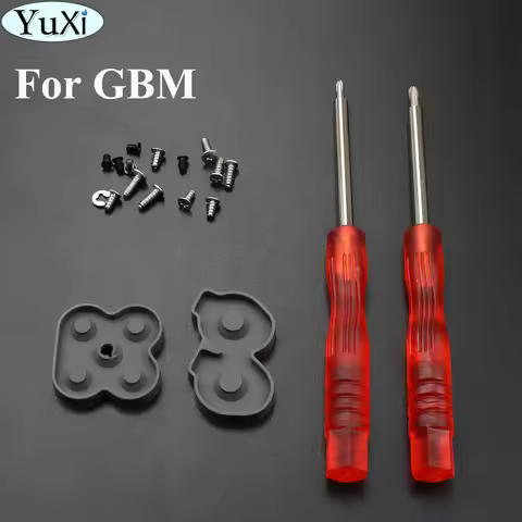 YuXi Screw Sets Replacement for Nintend GameBoy Micro for GBM Screws with Rubber Conductive Buttons 