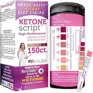 Nurse Hatty 150 Keto Test Strips with Free 300+ Pages of eBooks & Free APP (Track Your Ketone Progre