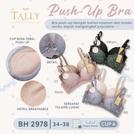 TALLY BRA BH 2978 I LACE MATERIAL I SIZE 34 - 38 I CUP a I WIRELESS I PUSH UP THICK FOAM I 3 HOOKS