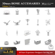[3Ds max VOL 2 Home Accessories Models] Home Accessories Model /3Ds Model / Furniture Detail 3D Mode