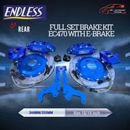 Rear‼️ENDLESS EC470 4 Big Pot Caliper with E brake Brake Kit Full Set