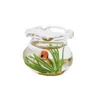 Dollhouse Fish Tank, 1:12 Scale Miniature Resin Accessories for Garden Scene Decor Random Color Roun