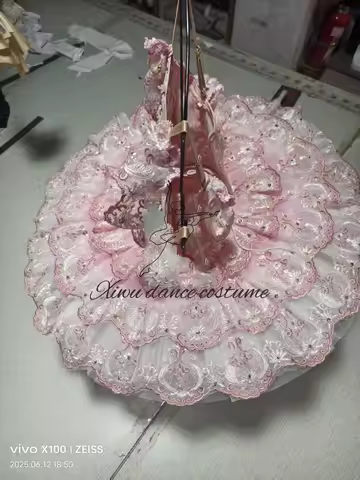 2025 new butterfly fairy ballet dress competition performance skirt professional tutu performance co