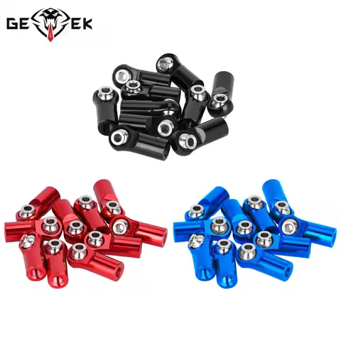 10Pcs Metal M4 Link Tie Rod End Ball Joint for 1/10 RC Crawler Axial SCX10 TRX4 Tamiya CC01 D90 Upgr