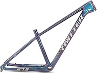 27.5er 29er Carbon Fiber MTB Frame 15''/17''/19'' Hardtail Mountain Bike Frame QR 135mm Disc Brake Internal Routing (Color : Silver, Size : 27.5 * 17'')