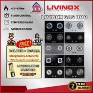 (No Free Gift PM) Livinox Gas Hob | 2Burner | 3Burner | LPG Gas Hob | Flexi Gas Hob | Build In Gas H