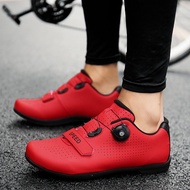 Korea Ready Stock Rotating Buckle Cycling Shoes Lace-Free Bicycle Shoes Couple Cycling Shoes Road Sole Bicycle Shoes Bicycle Professional Men Women Lightweight Breathable Sports/Sports Shoes SH-RP2 Road Bicycle Shoes Anti-Slip Wear @ COD