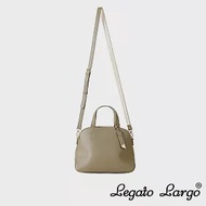 Legato Largo Lineare 輕量小法式兩用手提斜背貝殼包- 橄欖綠