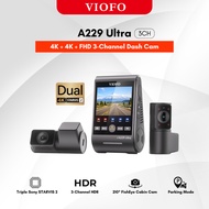VIOFO A229 Ultra 3CH Dash Cam - 4K+4K+FHD Triple STARVIS 2 HDR