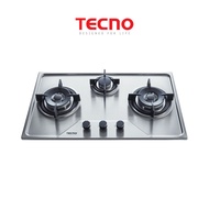 Tecno TS7633TRSV 3-Burner 76cm Stainless Steel Hob