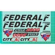 Cutting sticker federal city bicycle sticker