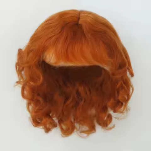 QBaby Mohair wigs D20313 9-10inch 10-11inch Long Princess Soft wave mohair BJD hair With Joint Piece
