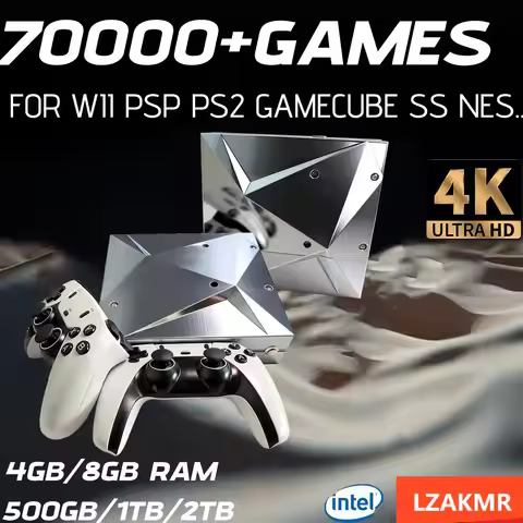 P88 Game Console Loaded 70000+ Games 2TB HDD I3-3110M for Wii PS2 DC PSP NGC SS Plug-and-Play On TV 