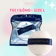 Bông Phấn Phủ Amortals Bông Mịn Mềm Mại Phủ Phấn Mỏng Đều Tự Nhiên Cao Cấp