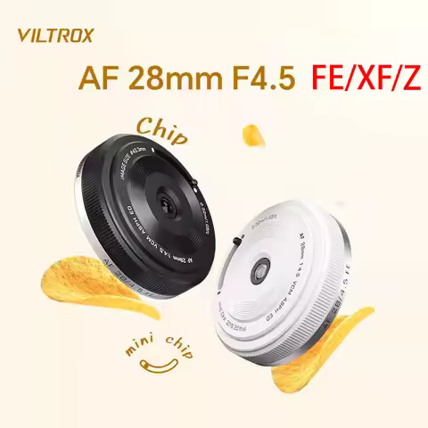 VILTROX 28mm F4.5 black Pancake Lens Autofocus Full Frame Lens Retro Ultra-thin 60g For FUJI XF Sony