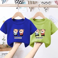 Tshirt Muslimah Lightweight Boys Short Sleeve T-shirt Cartoon Print Basic Design Tshirt Kosong Budak 黑白 T恤 Kids Blouse