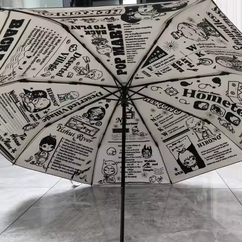 Genuine POPMART Hirono Labubu Umbrella Foldable Sun and Rain Umbrella Sun Umbrella Gift