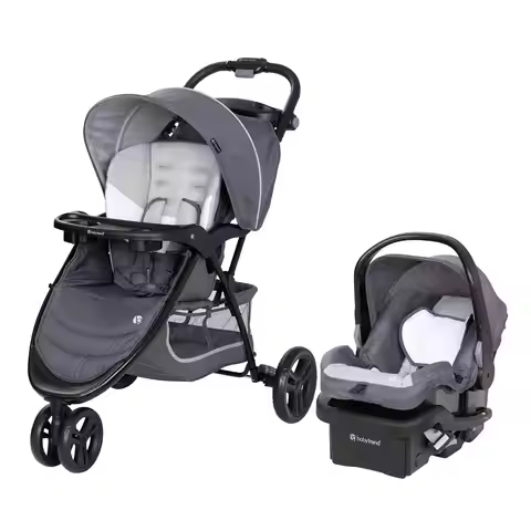 EZ Ride Travel System Stroller and Infant Car Seat, Dash Grey - Easy Lift Design for Convenient Trav