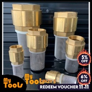 Mytools 4" 3" 2" 1-1/2" 1" 3/4" 100mm 80mm 50mm 40mm 25mm 20mm Fully Copper Foot Valve Strainer Heav