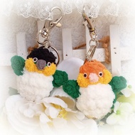 凱克鸚鵡 金頭凱克 黑頭凱克 小型娃娃玩偶 可加鑰匙圈 吊飾 別針