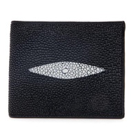 Chinatown Leather กระเป๋าเงินหนังปลากระเบน (สีดำ)