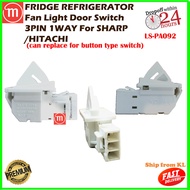 Sharp Hitachi Fridge Refrigerator Freezer Fan Light Door Switch 3 Pin LS-PA092