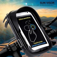 6.0 inch Waterproof Bike Bicycle Mobile Phone Holder Stand Motorcycle Handlebar Mount Bag for iPhone X Samsung LG Huawei