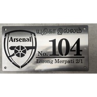 Modern House Number House Plate Stainless steel 304 House number plate Customized arsenal Original Metal Nombor Ru