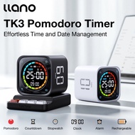 LLANO TK3 Pomodoro Timer Cube | 4-ใน-1: นับถอยหลัง โพโดโร สัญญาณเตือน นาฬิกาจับเวลา | เวลาที่กําหนดเ