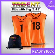 Trident Bibs with Bag – Orange (1-18) Trident Bib Football Bib