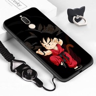 เคสโทรศัพท์เคสสำหรับ Huawei Nova 2 Nova 2i Nova 2 Lite Nova 2 Plus Nova 2S (แหวนใส่นิ้ว + สายคล้อง) Dragon ซุนโกคู Goku เคสโทรศัพท์ป้องกัน TPU ซิลิโคนนิ่มกันกระแทกเคสโทรศัพท์