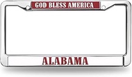 God Bless America Alabama License Plate Frame Chrome Christ Jesus Faith License Plate Frame Personal