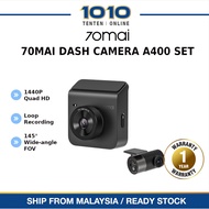70mai A400 Car Recorder DashCam App Control Smart QHD 1440P Rear Cam Night Vision Car Camera Recorde