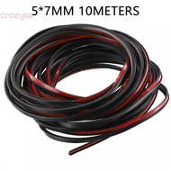 【CRAZYSPE】Decoration Trim Car Inclined T-shaped Weatherproof Trim 5MM*7MM 1x 10M