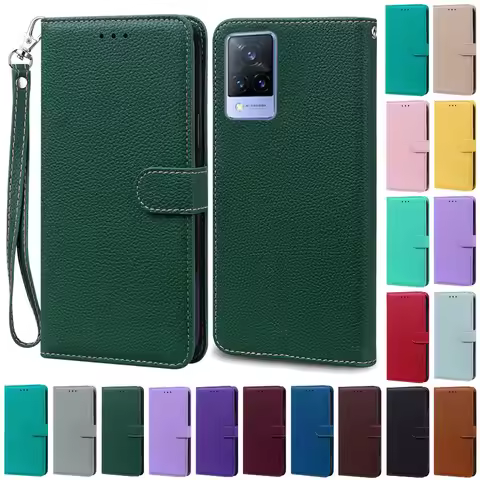 For Vivo V21 Case Silicone Wallet Flip Phone Case for Vivo V2050 V2066 V2108 VivoV21 Leather Case Co