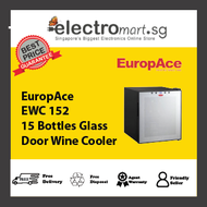 EuropAce EWC 152 15 Bottles Glass  Door Wine Cooler