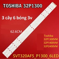 Toshiba 32P1300 - Bộ Led 3 thanh 6 bóng 3v cho tivi Toshiba 32P1300 và các dòng tương tự