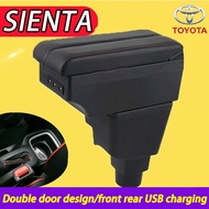 Toyota SIENTA dedicated armrest box, central armrest armrest box, punch free USB charging double sliding cover