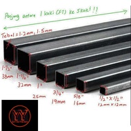 MILD STEEL BESI HOLLOW ( ¾  x ¾ X 1.0MM) SQUARE HOLLOW