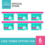 AIME สำลีแผ่น Less Toner Cotton Pad กิน Toner น้อยลงอ่อนโยนต่อผิว (6 ถุง) (240 แผ่น/ถุง)